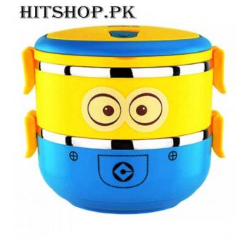 2 Layer Cute Cartoon Stainless Steel Lunch Box For Kids - Baby Care - Best Price in Pakistan - HitShop.pk